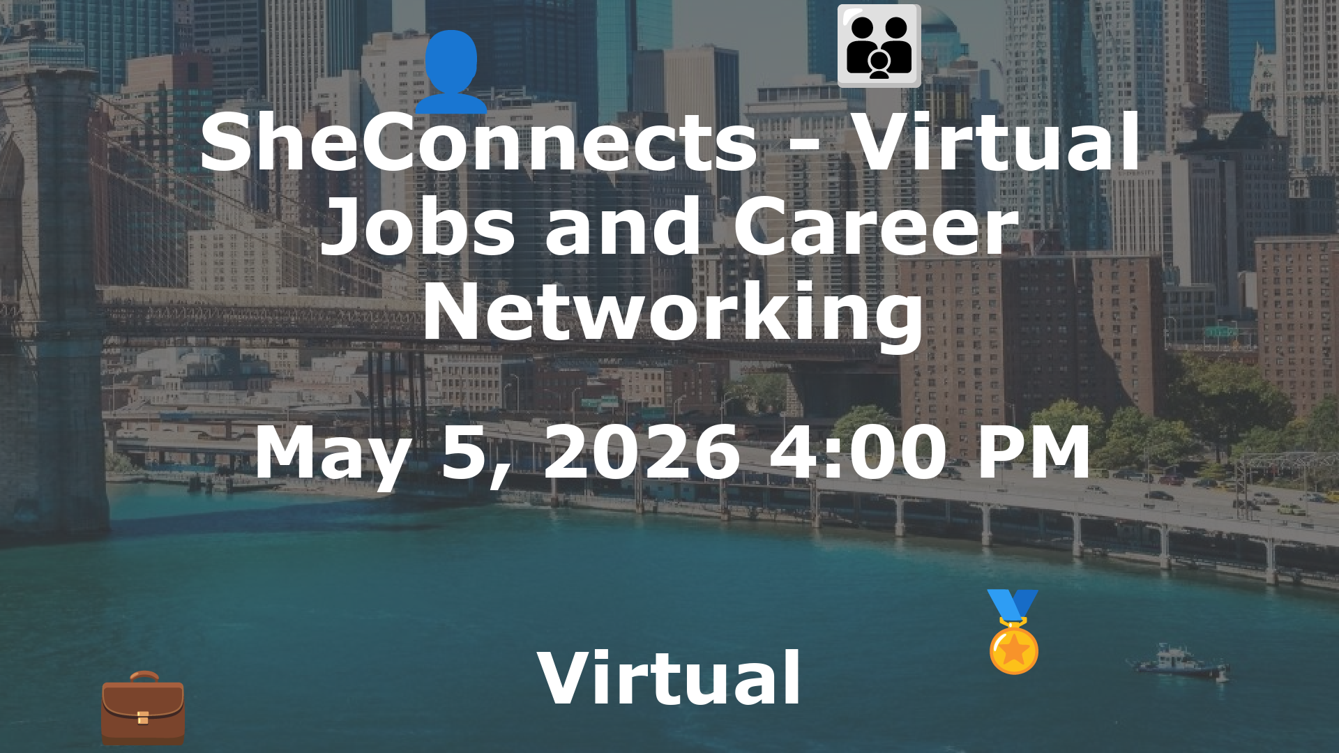 SheConnects - Virtual Jobs and Career Networking event image